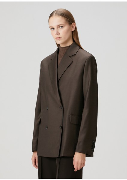 Donau Kahverengi Yün Ceket