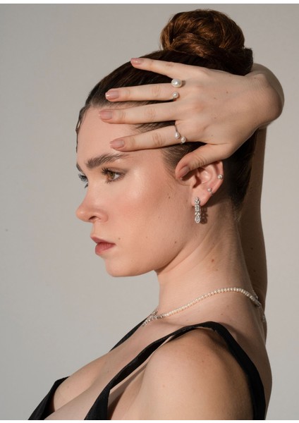 Aria Mayorka Inci 925 Ayar Gümüş Kadın Tragus Piercing Küpe fiyatları