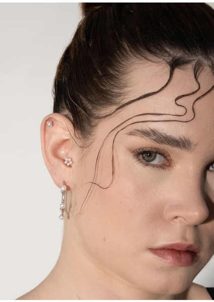 Aria Mayorka Inci 925 Ayar Gümüş Kadın Tragus Piercing Küpe indirimleri