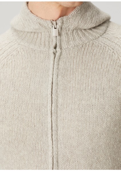 Bej Kapüşonlu Yün Triko Hırka indirimleri