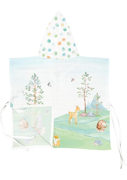 Arcadia 100% Organik Pamuk Bebek Çocuk Müslin Panço fiyatları