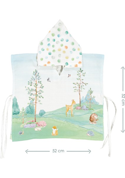 Arcadia 100% Organik Pamuk Bebek Çocuk Müslin Panço modelleri