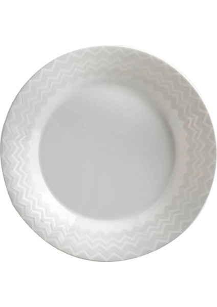 Beyaz Gri Porselen Çukur Tabağı