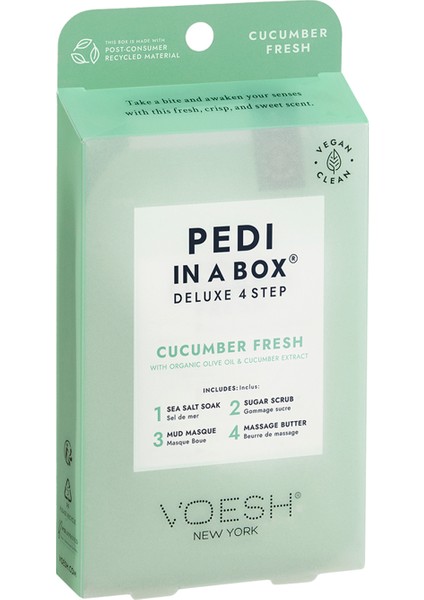 New York Pedi In A Box Deluxe Salatalık Fresh 4 Adımlı Pedikür Seti