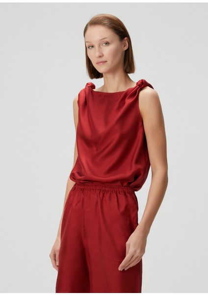 Remy Kırmızı Ipek Bluz modelleri