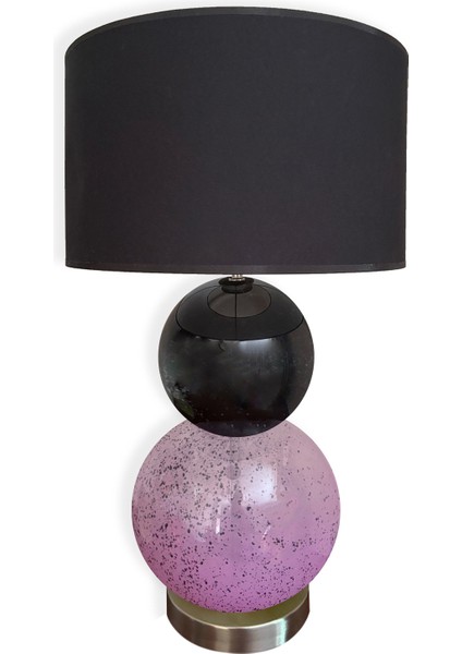 Black Purple Üfleme Cam Abajur