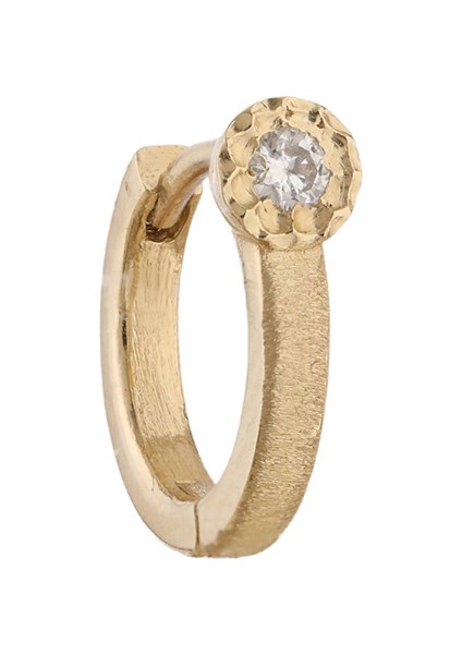 Balance Pırlanta Taşlı 14 Ayar Altın Kadın Tek Küpe