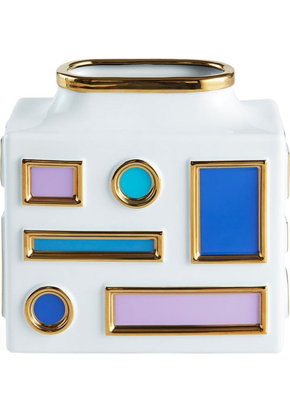 Emilio Low Beyaz Seramik Vazo