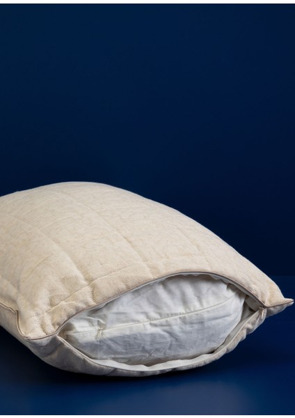 Falun Belçika Bej Keteni ve Organik Pamuk Karışımlı Bej Yastık 50X70 cm modelleri