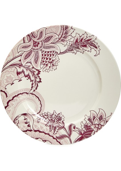 Bloom Pembe Porselen Dekoratif Tabak