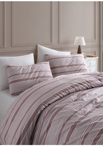 Flint Çizgi Desenli Pamuklu Çift Kişilik Nevresim Takımı 200 x 220 cm modelleri