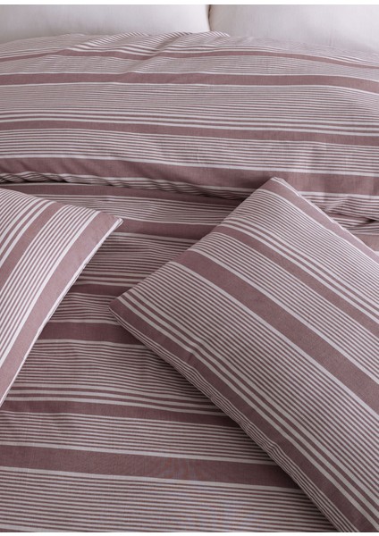 Flint Çizgi Desenli Pamuklu Çift Kişilik Nevresim Takımı 200 x 220 cm indirimleri