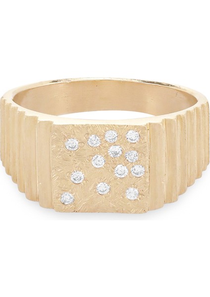 Art Pırlanta Taşlı 14 Ayar Altın Kadın Yüzük