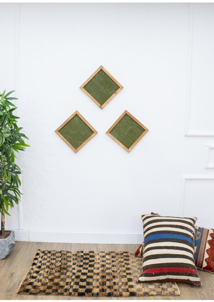 Efil Dama Desenli El Dokuma Yumuşak Tüylü Yün Halı 73X124 cm fiyatları