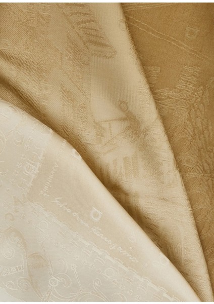 Bej Desenli Kadın Ipek Fular modelleri