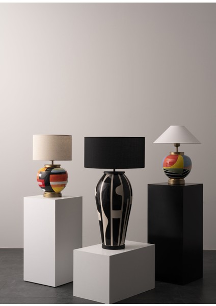 Rome El Yapımı Seramik Abajur modelleri