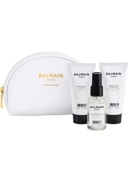 White Cosmetic Care Bag Nemlendirici Saç Bakım Seti