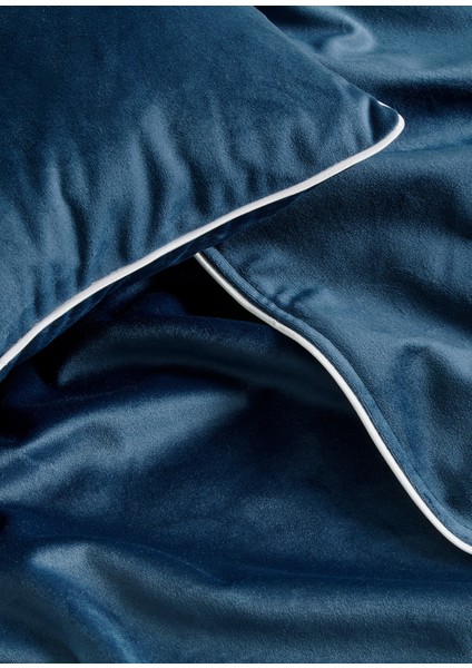 Kadife Lacivert Yatak Örtüsü fırsatları