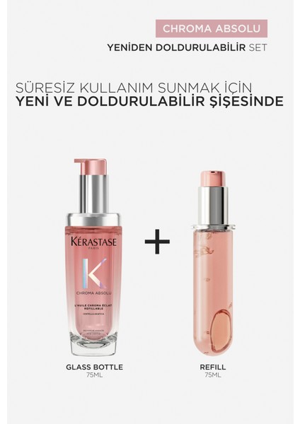Chroma Absolu L'huile Chroma Eclat Yedek Şişe Saç Yağı 75 ml fırsatları