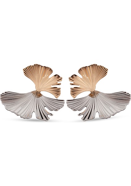 Linda Yaprak Gold Paslanmaz Çelik Kadın Küpe