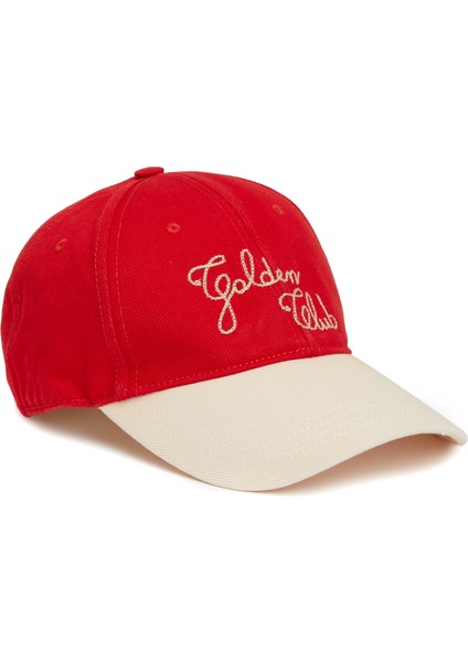 Journey Krem Kırmızı Logo Nakışlı Kadın Şapka