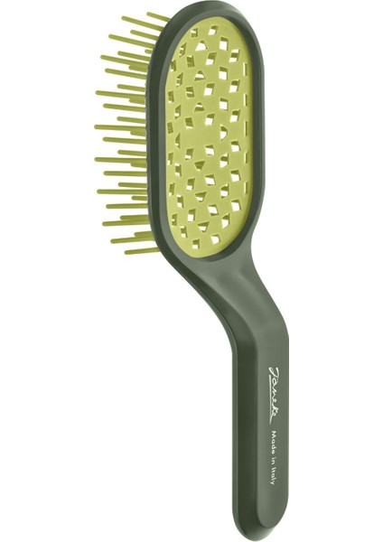 Curvy Bag Vented Lime Delikli Saç Açma Fırçası