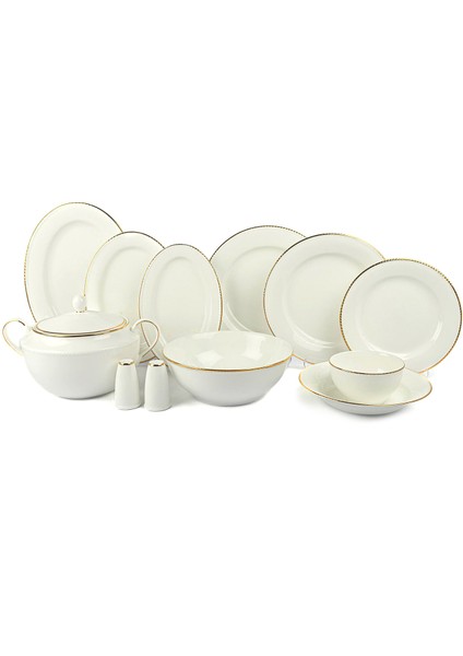 Gold Stripe Porselen 74 Parça Yemek Takımı