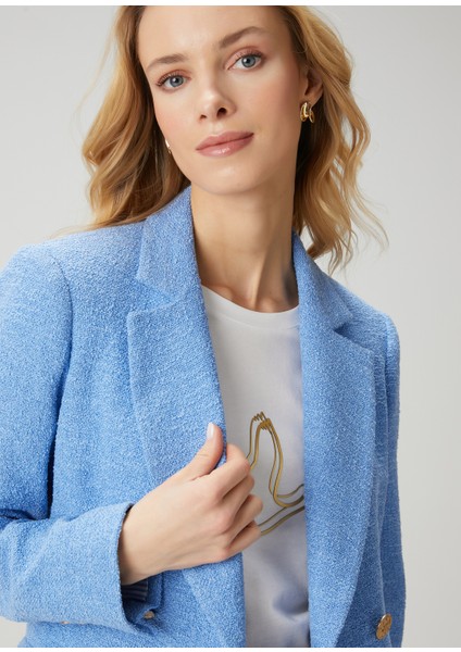 Mavi Bukle Kumaş Blazer fiyatları