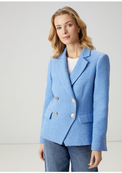 Mavi Bukle Kumaş Blazer fırsatları