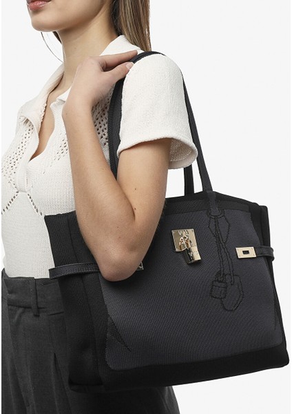 Siyah Kadın Omuz Çantası 73BS6UN01001 indirimleri