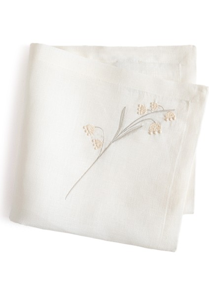 Fuscia Ekru Keten Peçete