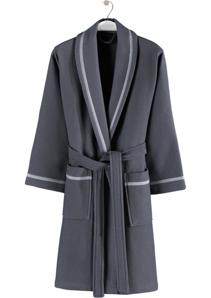 Livenza Antrasit Pamuklu Pike Unisex Bornoz Havlu Seti fiyatları