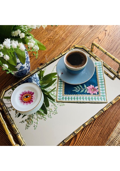 Yeşil Damalı Dore 2'li Kokteyl Peçetesi modelleri