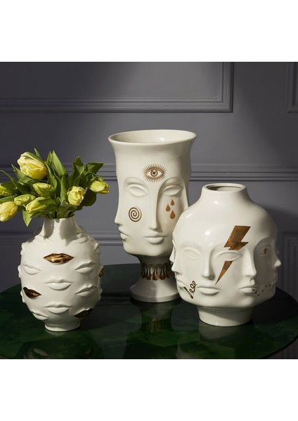 Gilded Muse Gala Beyaz Porselen Vazo fiyatları