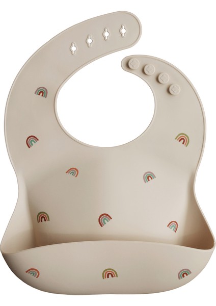 Rainbow Silikon Kolsuz Mama Önlüğü