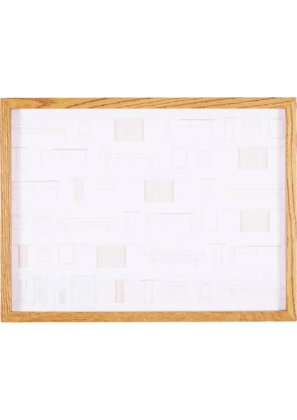 Edge Serisi Honey Meşe Masif Ahşap Dekoratif Çocuk Odası Çerçeve 32 x 42 cm
