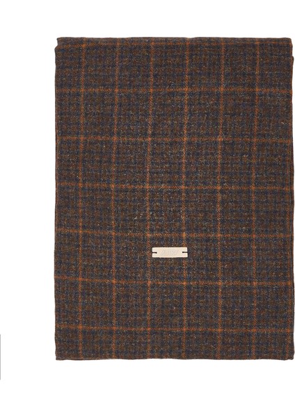 Koyu Kahverengi Ekoseli Kadın Yün Şal fiyatları