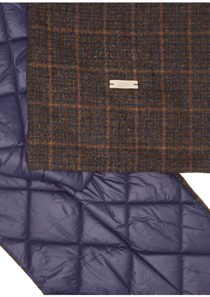 Koyu Kahverengi Ekoseli Kadın Yün Şal modelleri