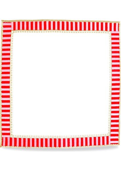 Dekoratif Candy Serisi Keten Pembe Kırmızı Damalı Servis Peçetesi 40X40 cm fiyatları
