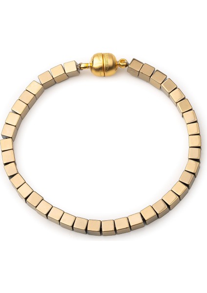 Lidya Altın Rengi Doğal Taş Kadın Bileklik