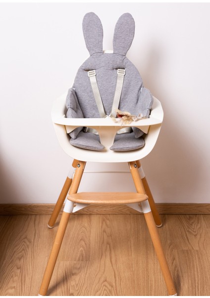 Gri Tavşan Mama Sandalyesi Minderi