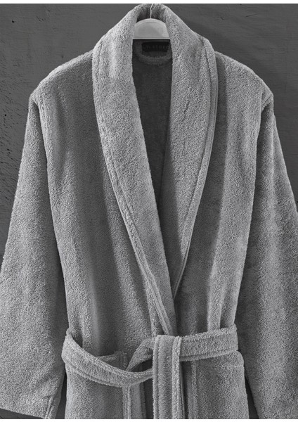 Sicilia Gri %100 Pamuk 3'lü Havlu Bornoz Seti modelleri