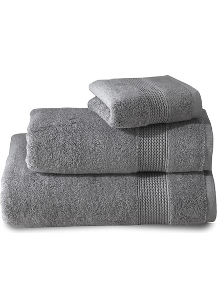 Sicilia Gri %100 Pamuk 3'lü Havlu Bornoz Seti fırsatları