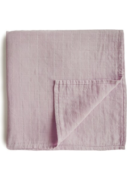 Soft Mauve Organik Müslin Bebek Örtü Kundak
