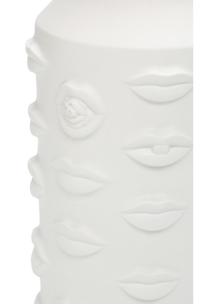 Giant Gala Beyaz Dudak Detaylı Porselen Vazo fiyatları