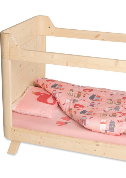 Kitty Of Queen Pembe Pamuk Saten Bebek Çocuk Nevresim Seti 100 x 150 cm indirimleri