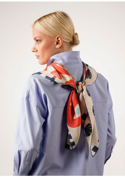 Apple Of My Eye Renkli Ipek Kadın Fular 105 cm fiyatları