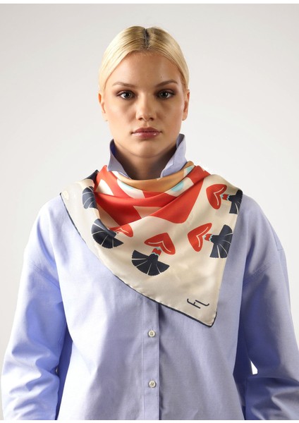 Apple Of My Eye Renkli Ipek Kadın Fular 105 cm modelleri