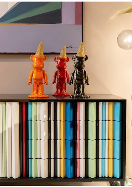 Gelato Bear Orange Dekoratif Obje 40CM fiyatları