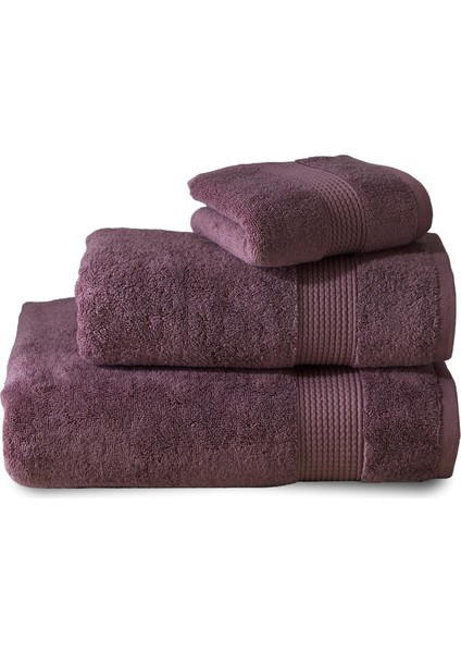 Sicilia Mürdüm Pamuklu 3'lü Bornoz Havlu Seti fırsatları